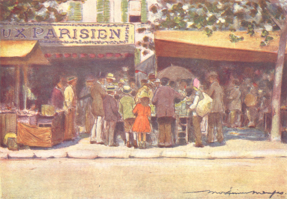 PARIS. Curiosity 1909 old antique vintage print picture
